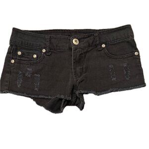 Blue Asphalt Girls Short Shorts in Black Size 1